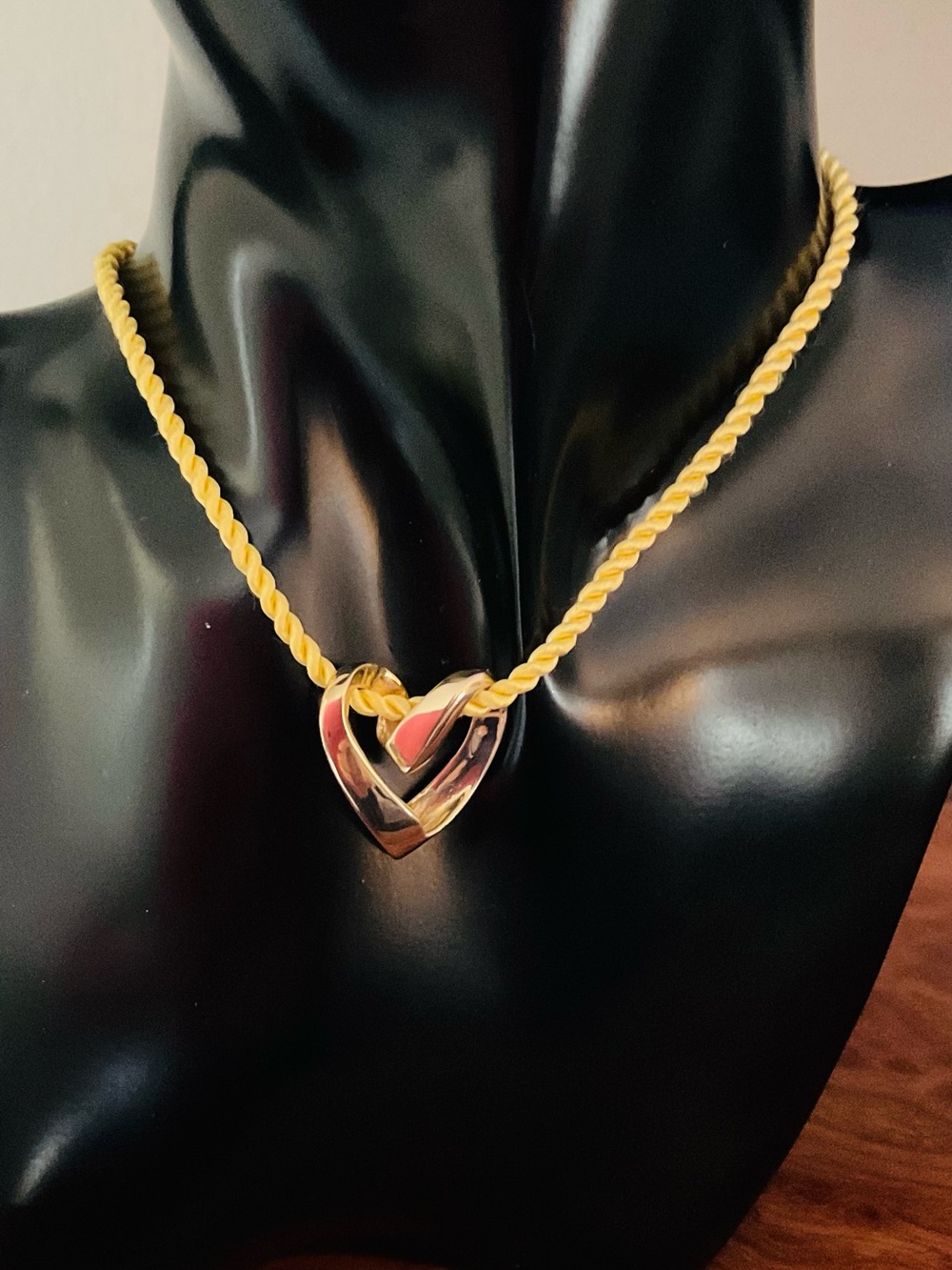 VTG 14k Yellow Gold Solid Cast Heart Slide Pendant 5g, 1x1 inch BEAUTIFUL 🤩